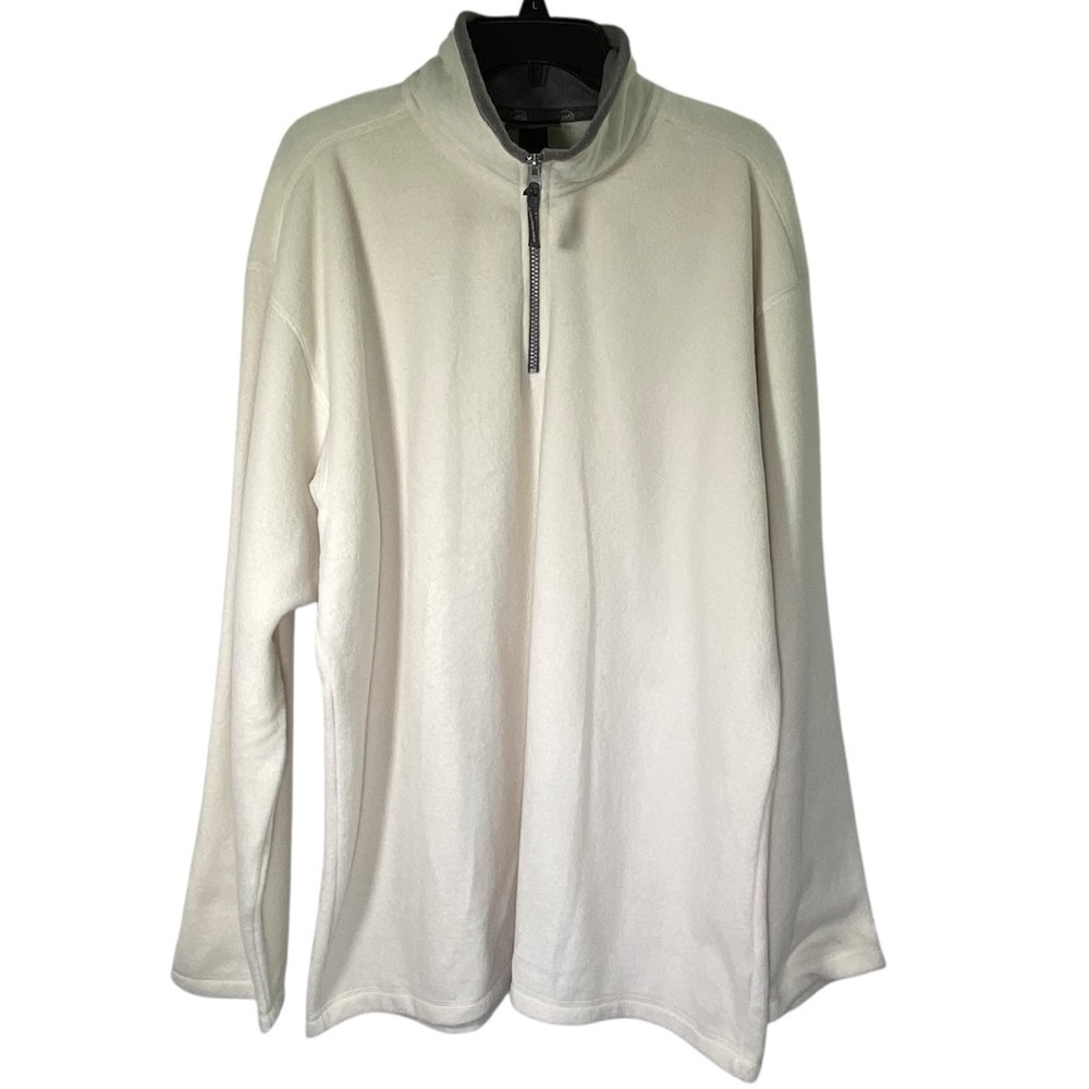Colorado Timberline Big Men 2XL bone/white pull-on 1/4 zip pull on fleece jacket